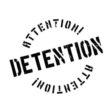 Detention rubber stamp Stock-Illustration