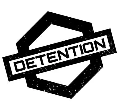 Detention rubber stamp Stock Illustration