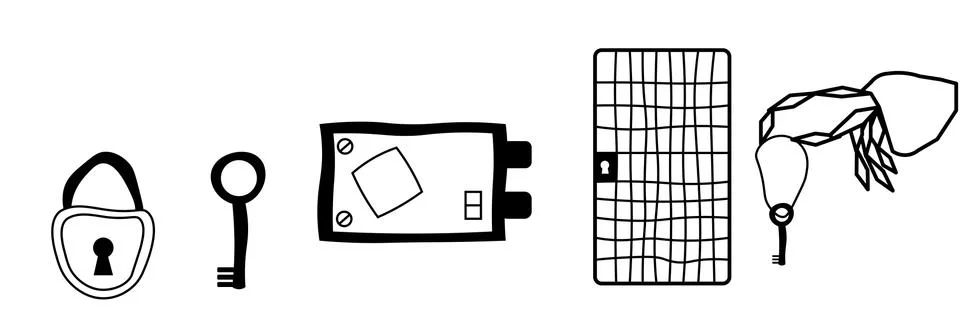 Detention set Illustrazione stock