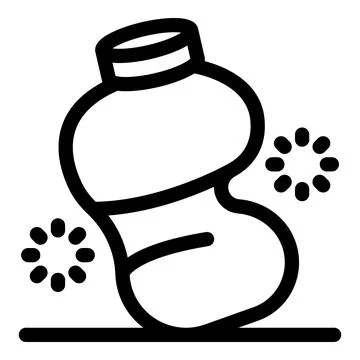 Detergent bottle crushing germs and bacteria for effective cleaning Stock Illustration