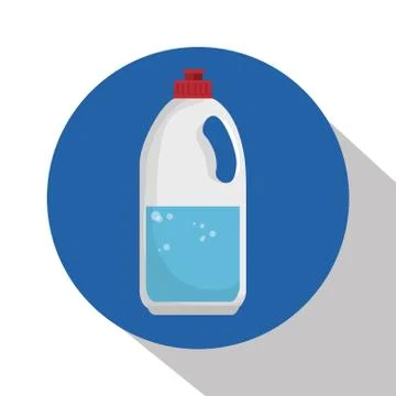 Detergent bottle laundry icon Stock Illustration