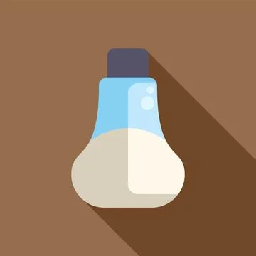 Detergent bottle with long shadow on brown background Stock Illustration