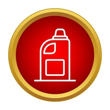 Detergent bottle outline icon for laundry cleaning Stock Illustration