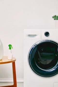 Detergent bottles coffee table modern Stock Photos
