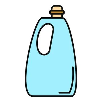 Detergent container holding laundry cleaning liquid Stock Illustration
