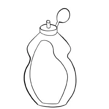 Detergent container Mortar for grinding Stock Illustration