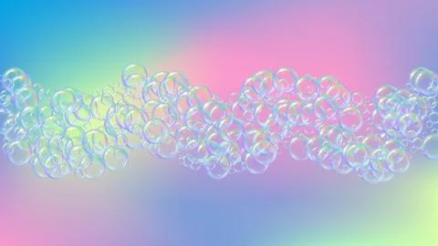 Detergent foam. Soap bath bubble and suds for bathtub. Shampoo. Stock Illustration