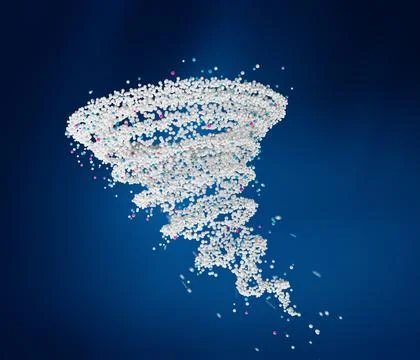 Detergent grain flow and cyclone special effect stain remover ad, with wate.. Stock Illustration