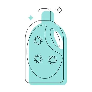 Detergent icon isolated on white background. Flat vector illustration Stock Illustration