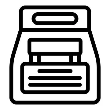 Detergent pack icon outline vector. Washing solution Stock Illustration