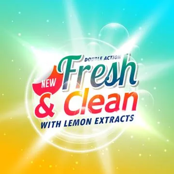 Detergent packaging creative design concept vector Stock Illustration