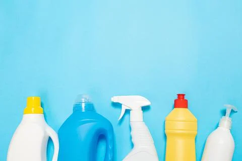 Detergent for various surfaces in the kitchen, bathroom and other rooms. Clos Stock Photos