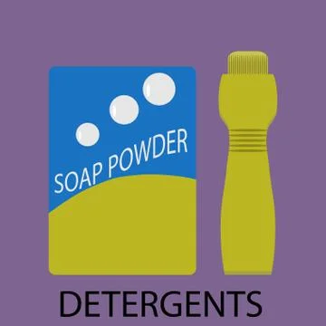 Detergents icon flat design Stock Illustration