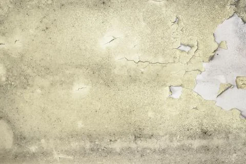 Deteriorated yellow wall Stock Photos