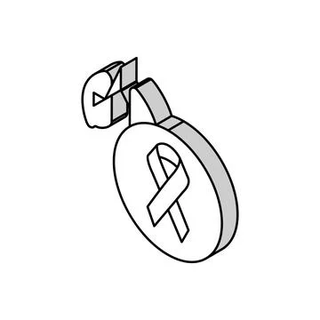 Deterioration of lung function in hiv infected patients isometric icon vector Stock Illustration