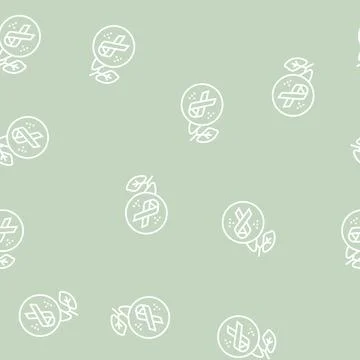 Deterioration of lung function in hiv infected patients line seamless pattern Illustrazione stock