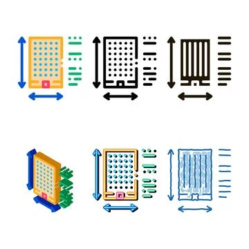 Determination of area construction simplified icon vector outline Stock Illustration