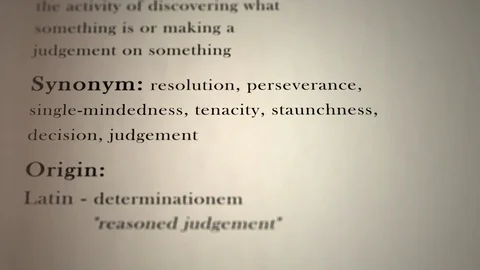 Determination Definition Stock Footage 126360292