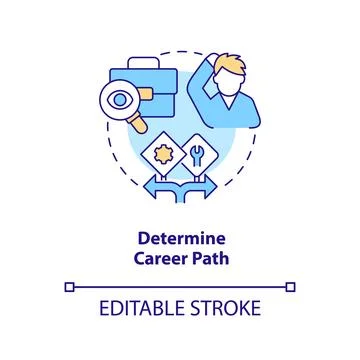 Determine career path concept icon Illustrazione stock
