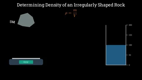 Determine the density of irregularly shaped rock Stock Footage 335733181
