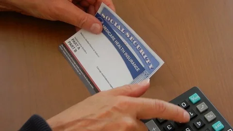Determine the future with Social Security and Medicare Stock Footage 108683084