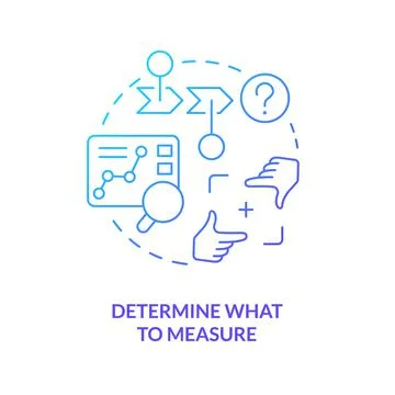 Determine what to measure blue gradient concept icon Stock Illustration