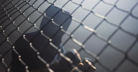 Determined boxer practicing in boxing studio Video stock 108549016