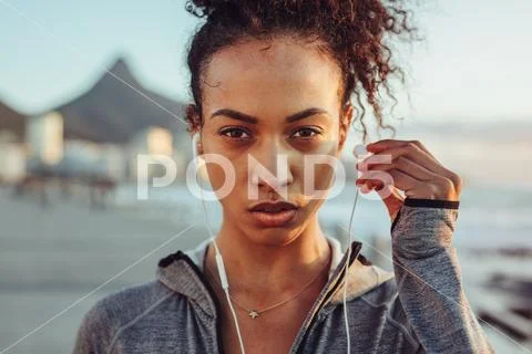 Determined female runner Stock Photos