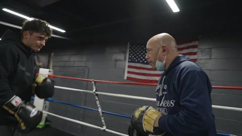 A determined lone boxer trains relentlessly in a gritty Brooklyn gym. Stock-Footage 243756032