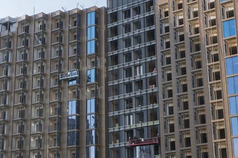 A determined man with a beard Stock Photos