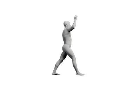 Determined man reaching out in studio Stock Illustration