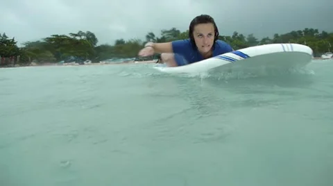 Determined surfer Stock Footage 11845019