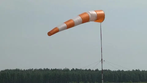 Determining the direction and speed of the wind Stock Footage 134504442