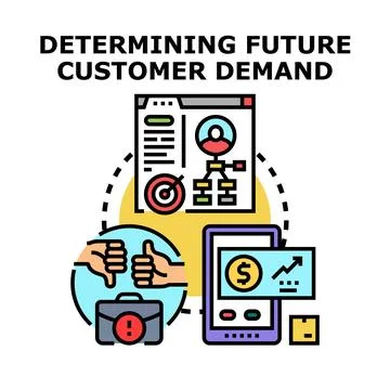 Determining future customer demand concept vector Stock Illustration