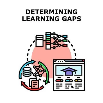 Determining learning gaps in online education system イラスト素材