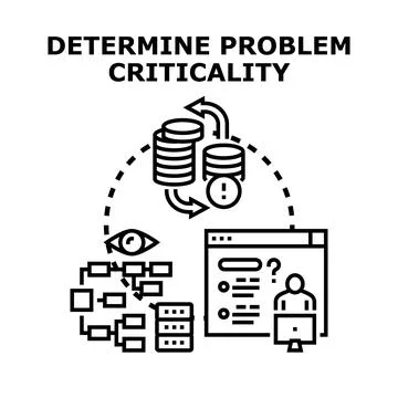 Determining problem criticality and business risk assessment Stock Illustration