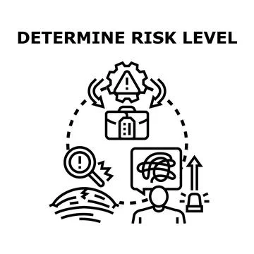 Determining risk level with business analysis and warning system Illustration