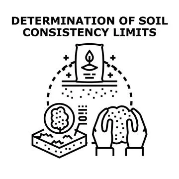 Determining soil consistency limits for agricultural improvement and growth Stock Illustration