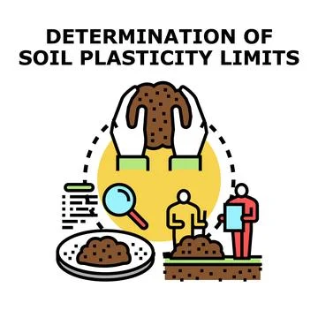 Determining soil plasticity limits for engineering and construction Stock Illustration