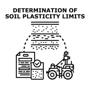 Determining soil plasticity limits for geological engineering analysis Stock Illustration