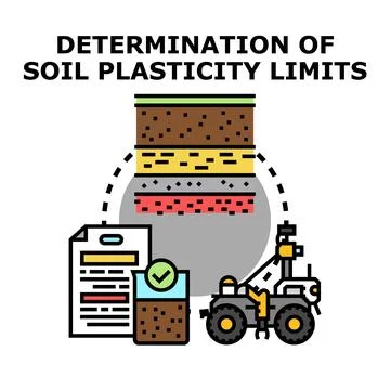Determining soil plasticity limits for geological engineering analysis Stock Illustration