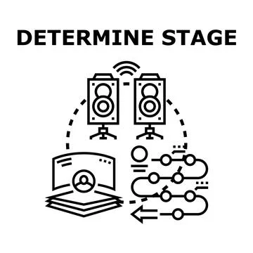 Determining stage for project development planning process Illustrazione stock