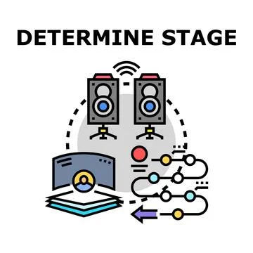 Determining stage for project development planning process Stock Illustration