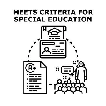 Determining student eligibility for special education program Illustrazione stock