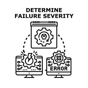 Determining system failure severity and error assessment Stock Illustration