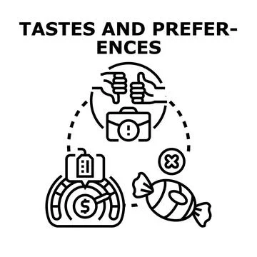 Determining tastes and preferences in consumer choice analytics Stock Illustration