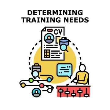 Determining training needs for employee development and career planning Stock Illustration