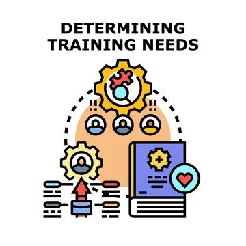 Determining training needs for employee skill development Stock Illustration