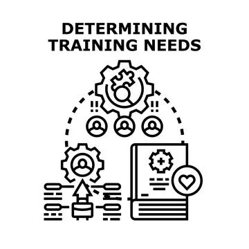 Determining training needs for employee skill development Stock Illustration