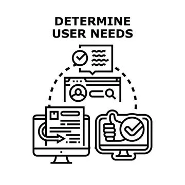 Determining user needs for successful product development Stock Illustration